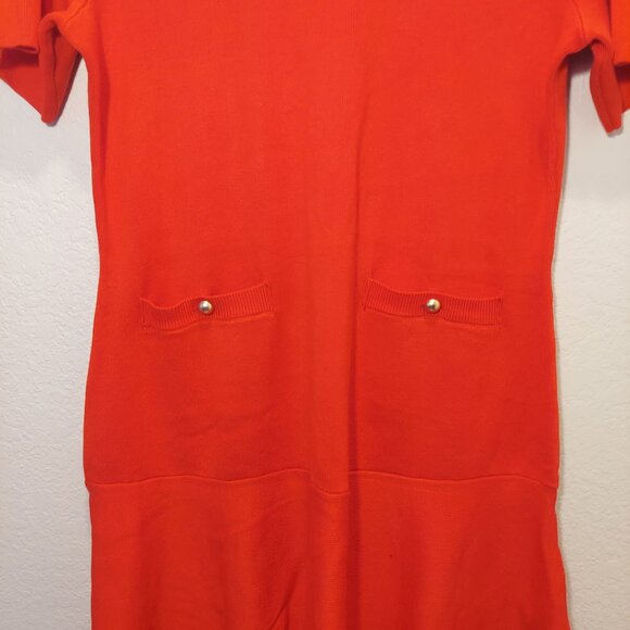 NWT Free Assembly Red Knit Fit & Flare Mini Dress Size L - Picture 6 of 6